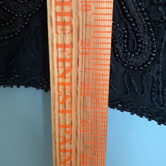 Vintage Talbots silk beaded cropped jacket shoulder pads XL sparkle embroidered - Picture 9 of 9